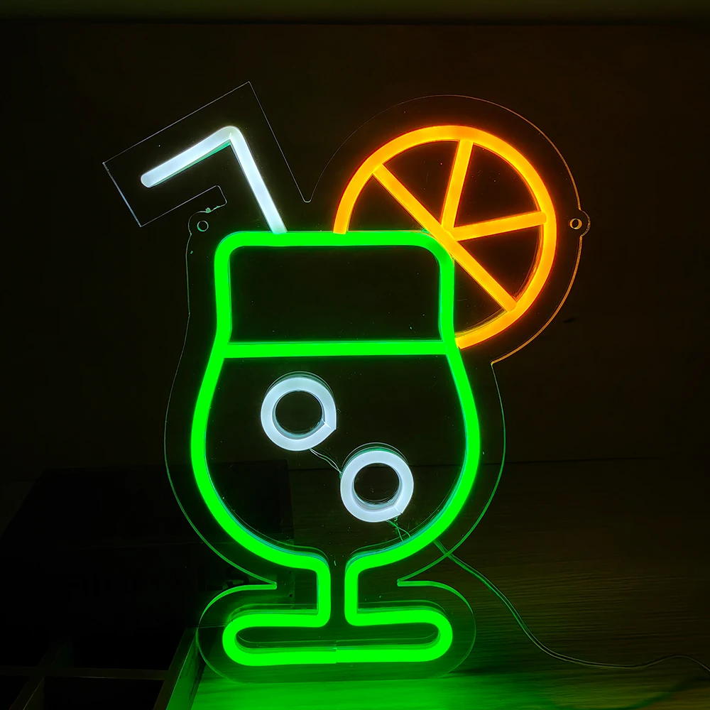 Imagem -04 - Sinais de Neon para Bar Luz Noturna Plugue Usb Split Neon Strip Cerveja Sorvete Bebidas Hamburguer Café Personalizado