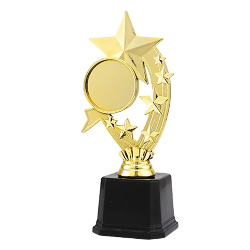 22/25.5/28/30.5 CM Prize Trophy Golden Color Large Size Competition Trophy Small Size Plastic Material Gold Statue