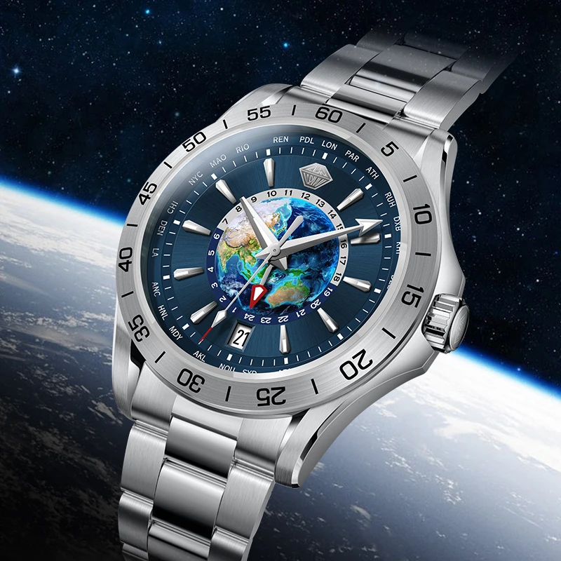 

LOBINNI 42mm Stainless Steel Automatic Watch Japan NH34 Movement Sapphire Crystal Glass 5ATM Waterproof Wrist Watch For Men