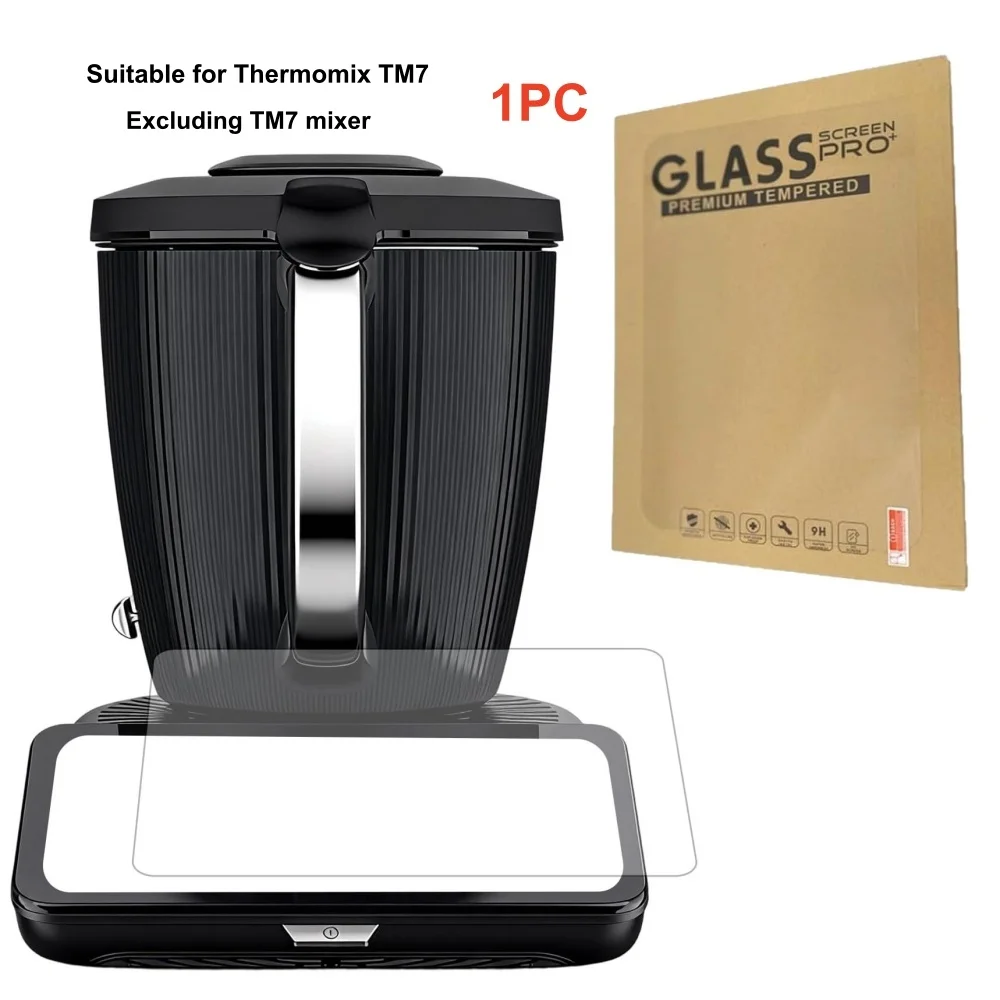 Thermomix TM7 tempered glass screen protector, crack resistant, scratch resistant, durable, blender kitchen accessories.
