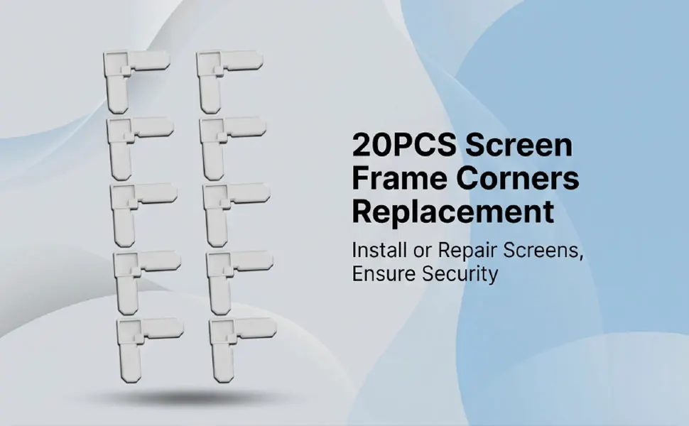 Plastic Screen Frame Corners Replacement 5/16in X 3/4in Easy Installation for Screen Frame Repair Screen Frame Corners