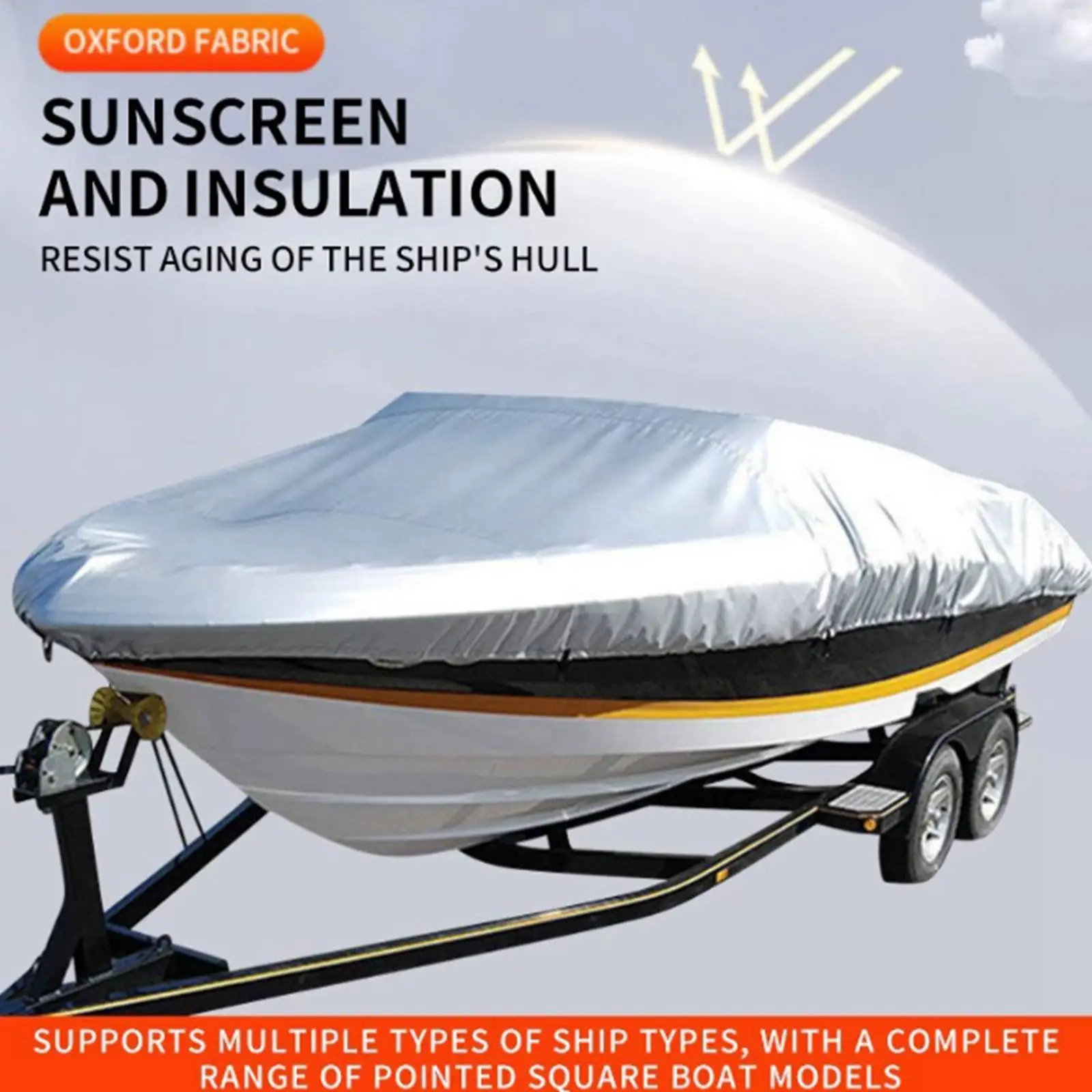 オックスフォード防水ボートカバー-安定したフィット感-耐久性のある素材-完全なマリンサバイバルキット用