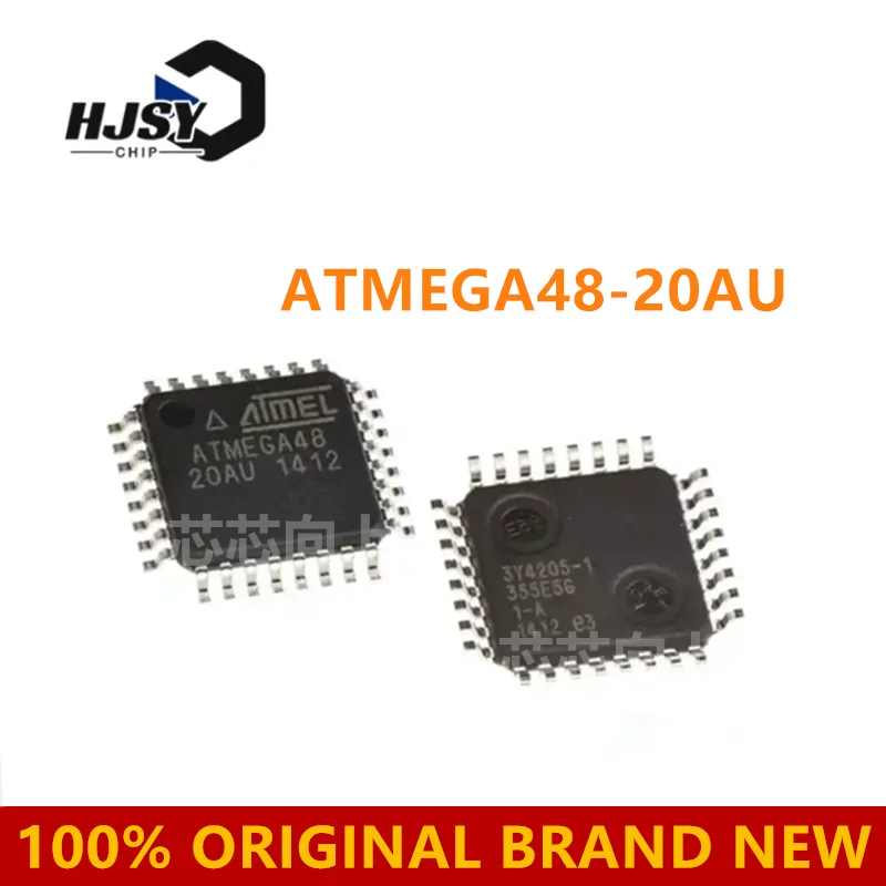 1PCS/LOT 100% NEW AND ORIGINAL ATMEGA48-20AU ATMEGA48 QFN32 CHIP IC