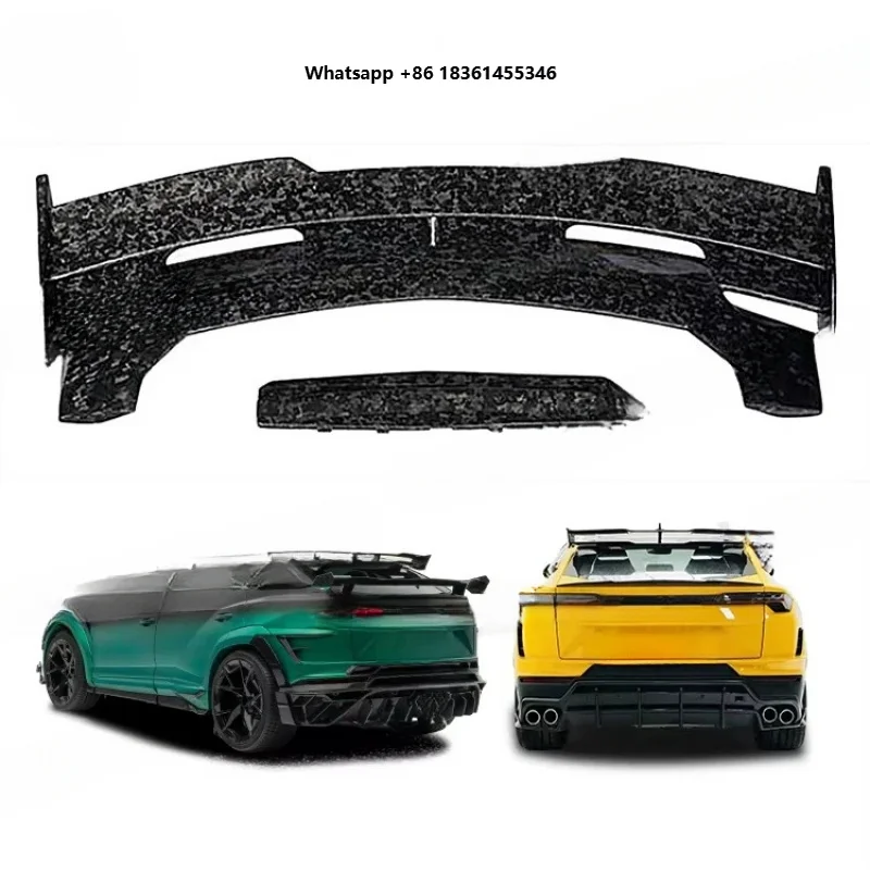 Urus 3 Gen Facelift Style Dry Carbon Fiber Rear Spoiler Wing Car Bumper Kit