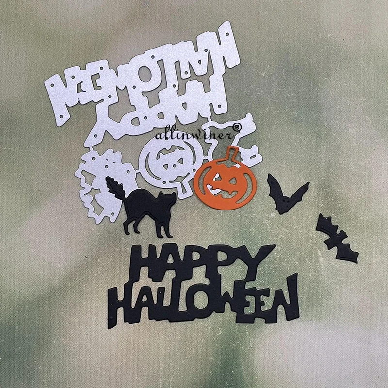 Halloween-Dekoration, Metall-Stanzformen, Schablonen, Stanzformen für DIY, Scrapbooking, Album, Papierkarten, Prägung