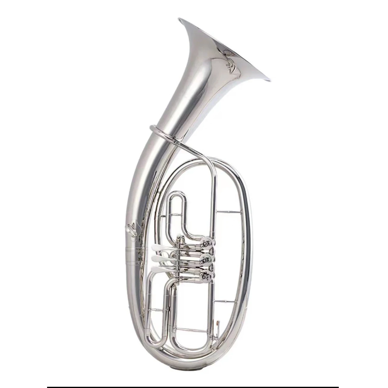 Chinese Brass Instruments 3  Flat Key Baritone Gold Lacquer Finished Rotary Baritone Horn