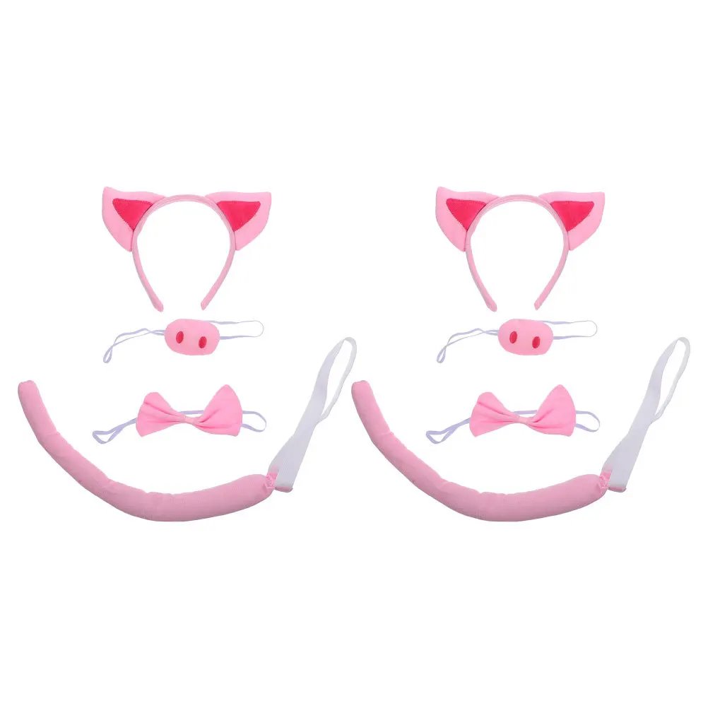

2 Sets Hair Accessories for Animal Costume Decoration Pig Ears Headband