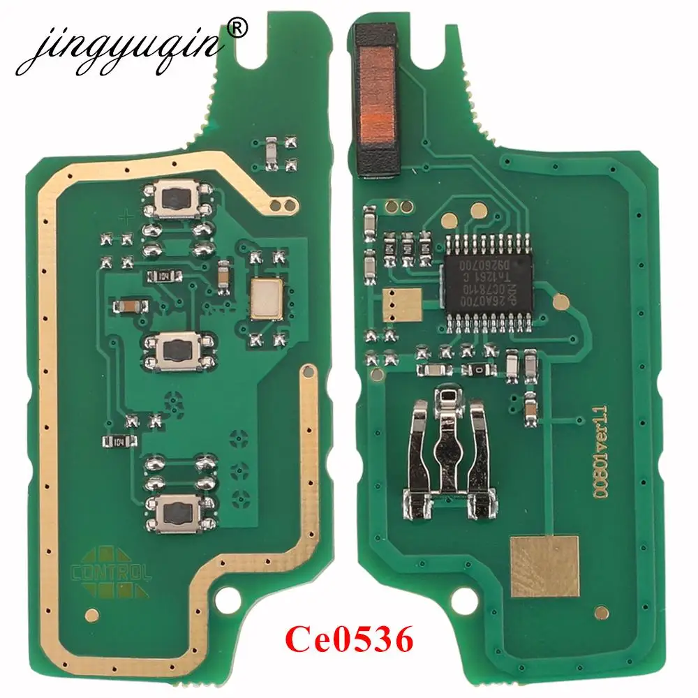 jingyuqin 2/3Button NE78 Blade Remote Flip Car key For Peugeot 607 406 207 307 Chip ID46/PCF7961/PCF7941 433Mhz ASK Auto key Fob