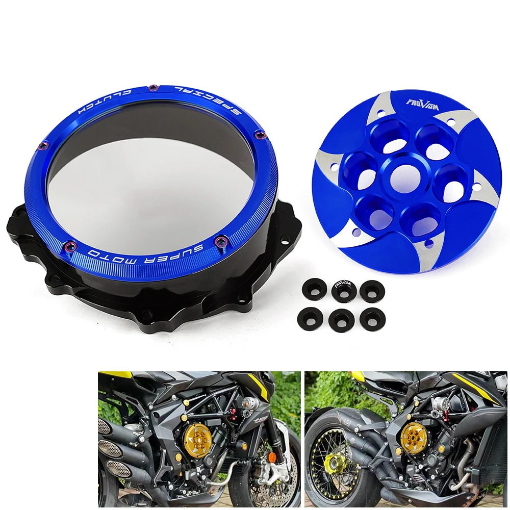 Clear Clutch Cover Protector Engine Guard For MV AGUSTA Dragster 800RC 800RR Stradale Turismo Veloce Brutale 3 Cylinders 800