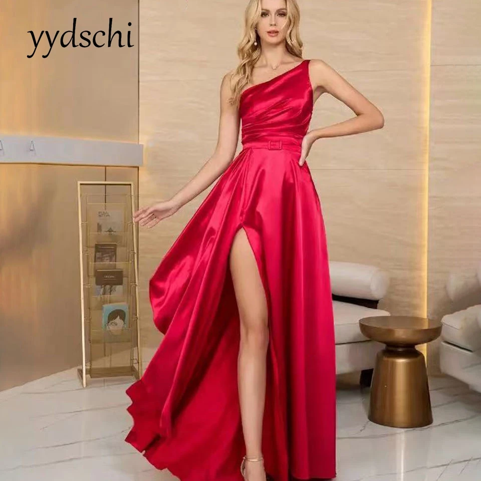 Customized Evening Dress luxurious Red A-LINE Elegant Party Formal Dresses Slit Exquisite For Women Wear 2024 New Evening Dress