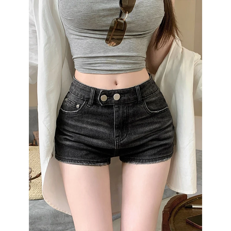 

Women's Denim Shorts 2026 Summer Sexy Low-Waisted Skinny Elastic Jean Short Pants Woman Vintage Y2K Streetwear Hot Shorts