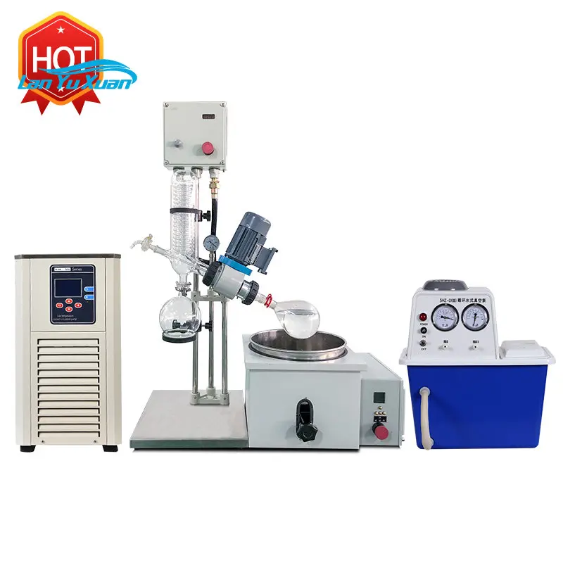 

Explosion Proof 2l Small Rotary Evaporation Equipment re-2 Rotary Evaporator With Chiller And Vacuum Pump