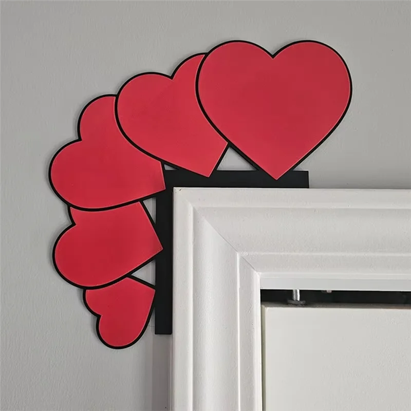 A11E-New عيد الحب إطار باب خشبي باب ركن الديكور حفلات المنزل المشهد تخطيط غرفة المعيشة