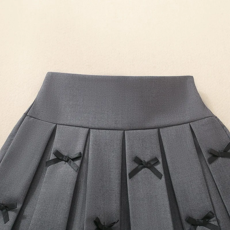 LILIGIRL 2025, einfarbiger Faltenrock für Mädchen, Herbst-Rock für kleine Mädchen, koreanischer Kinderrock im College-Stil – Detail 5