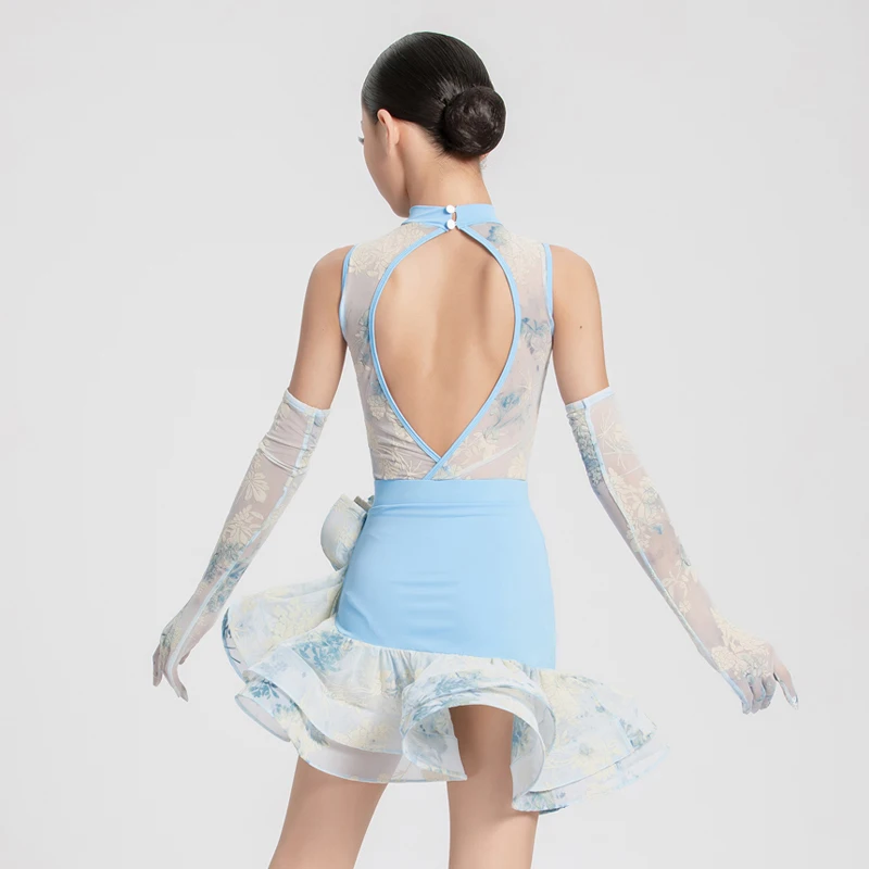 Vêtements de danse Salsa Samba pour enfants, vêtements professionnels de danse latine Standard National pour filles, Costume de spectacle de danse