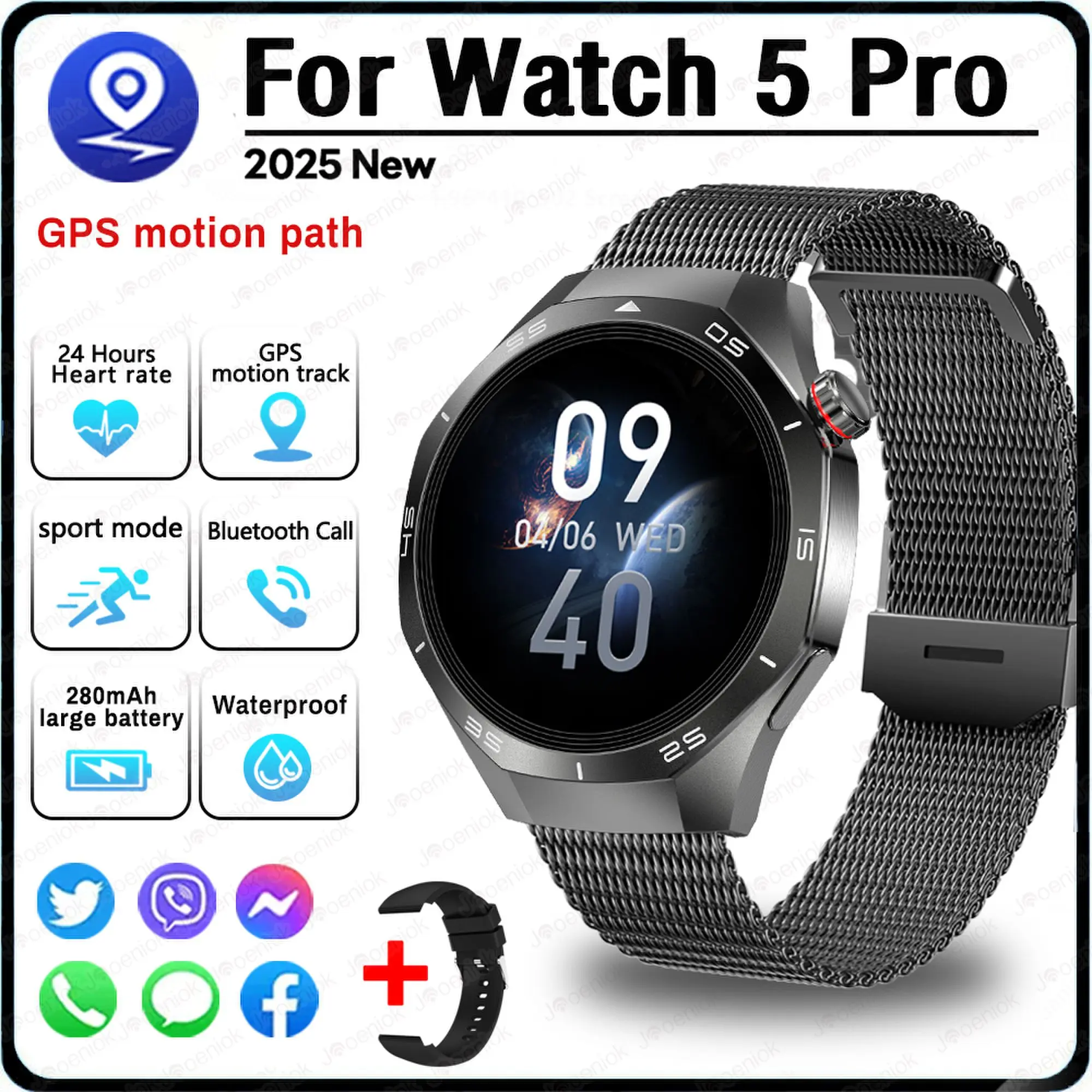 Smart Watch with HD GPS and Bluetooth Call