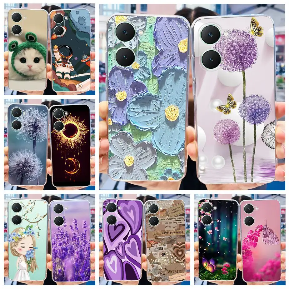 For Vivo Y18 Case V2333 V2345 Stylish Painted Cover Soft Slim Phone Case For Vivo Y18e Y 18 e V2350 VivoY18 Fundas 6.56'' Bumper