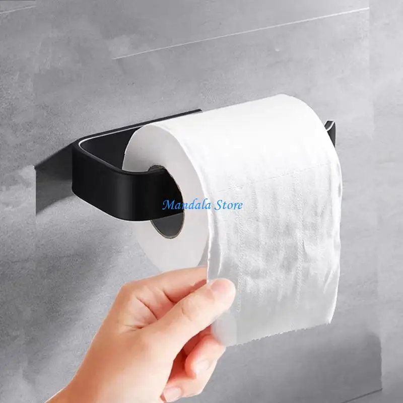 U2JC Toilet Paper Holder Acrylic Toilet Roll Holder Adhesive In Bathroom Rack