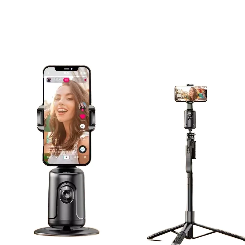 For Face Tracking AI Stabilizer Gimbal Foldable Selfie Stick Live Streaming Phone Holder Desktop Lazy Tripod