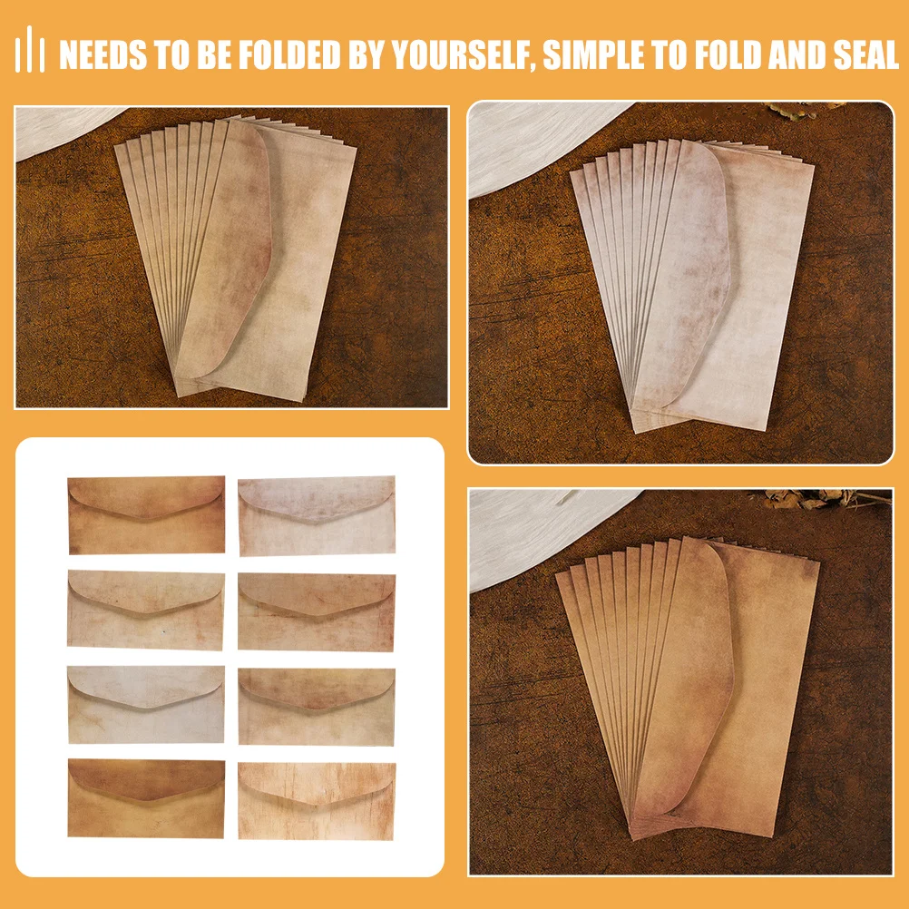 Retro Envelopes Elegant Invitations Vintage Paper Strong Foldable Birthday Wedding Banquet Shower Greeting Cards