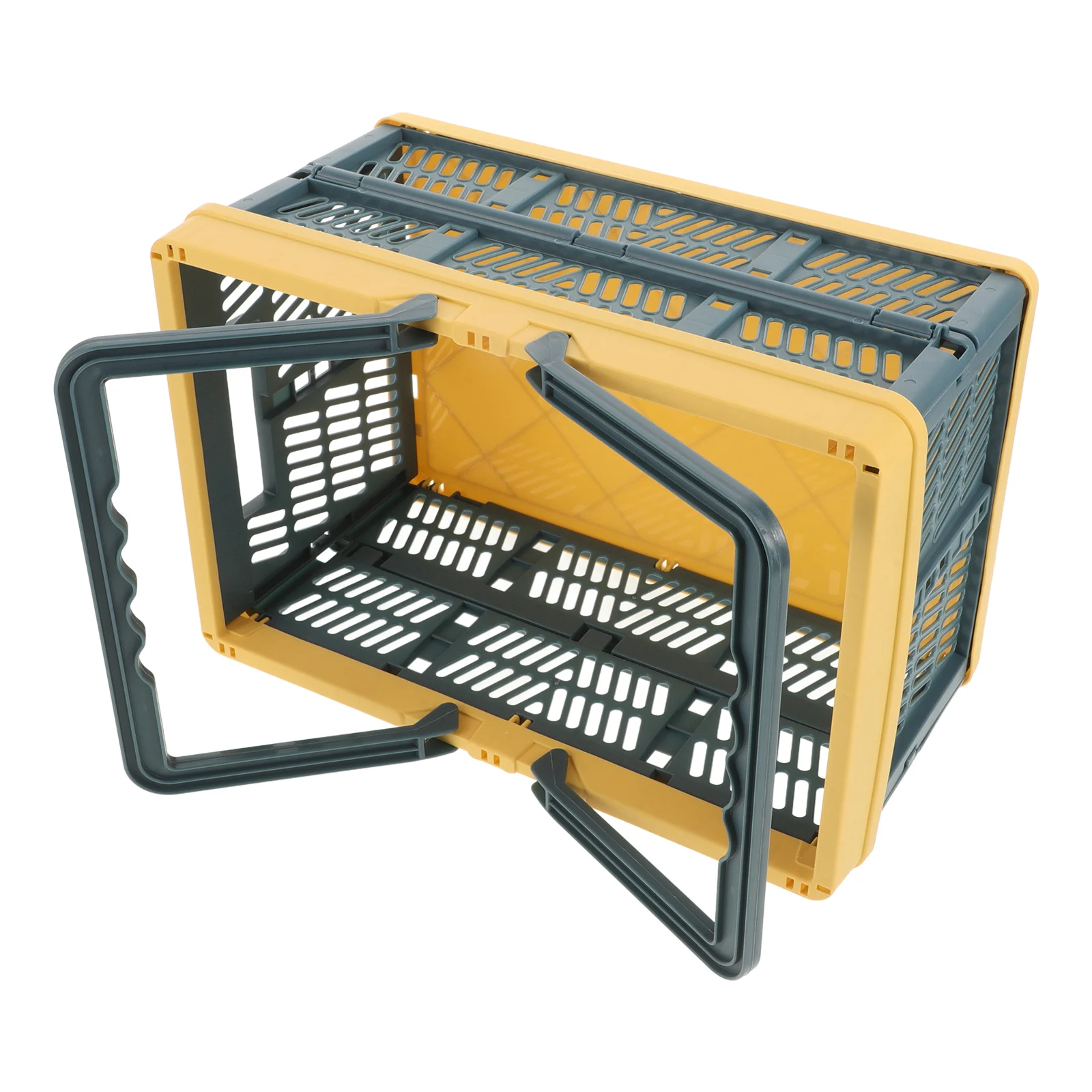 

Folding Shopping Basket Plastic Foldable Lightweight Vegetable Fruit Carrier For Camping Picnic Outdoor Indoor Storage Organizer