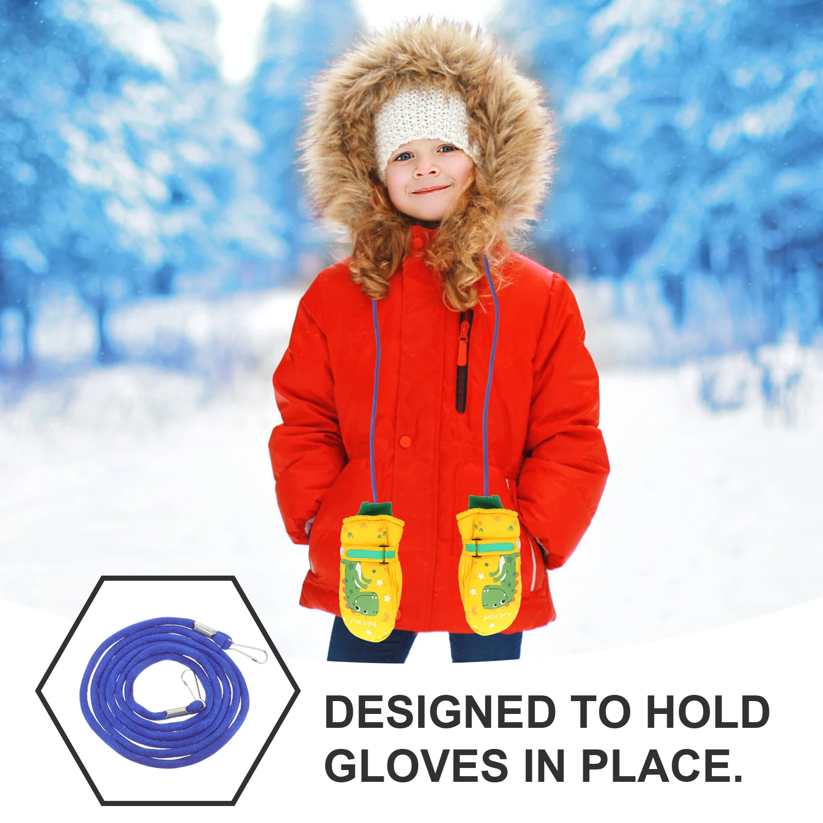 

Anti-Lost Rope For Gloves Winter Mitten Lanyard Durable Portable Ski Glove Strap Nonslip Reusable Outdoor Mittens Holder