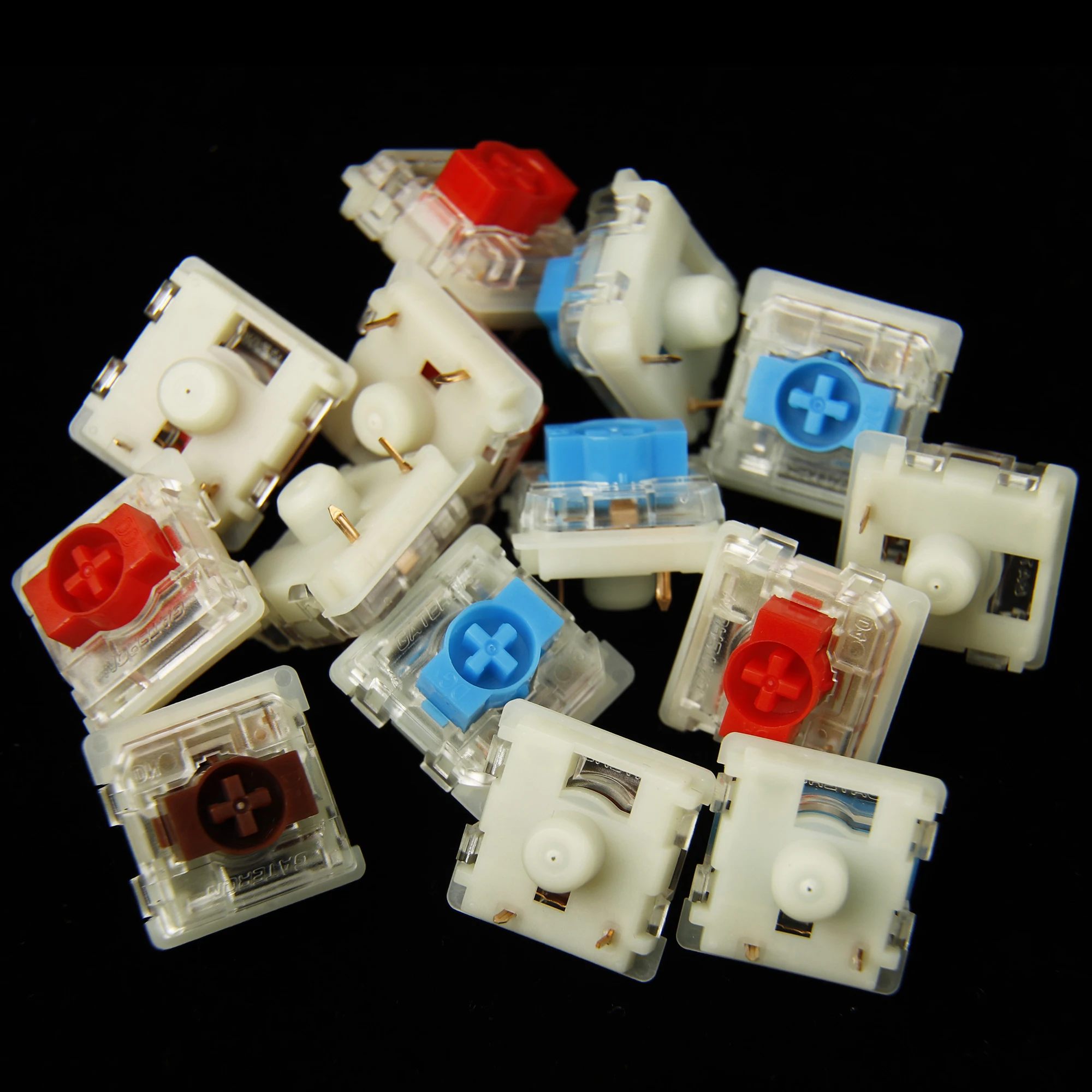 Imagem -06 - Gateron-interruptor Teclado Mecânico Low Profile Láctea Vermelho Azul Marrom Eixo Pin v2 k1 k7 Nuvy Air75 k1