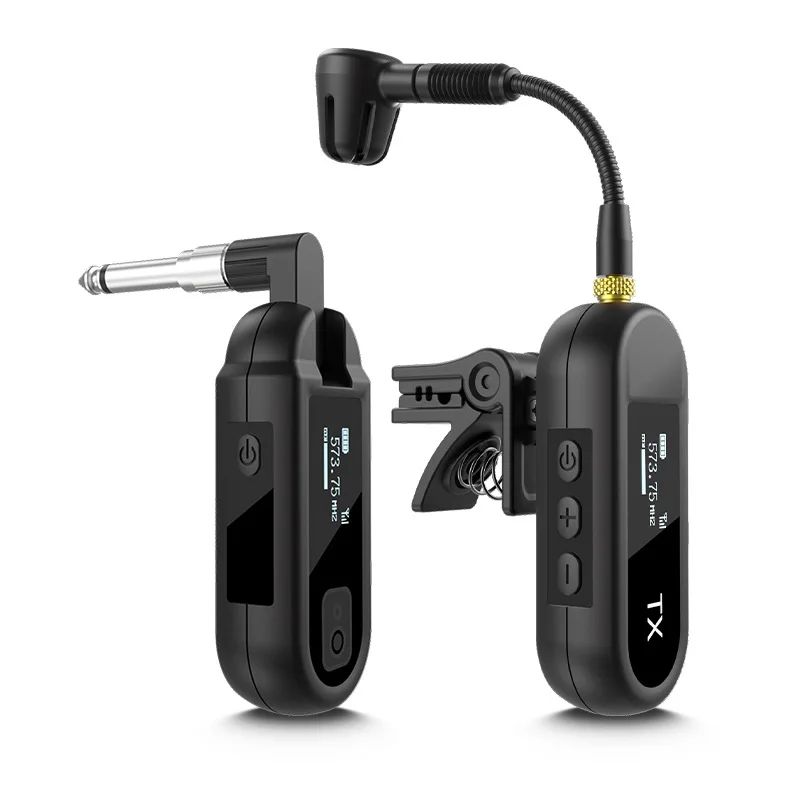 Wireless Microphone for Saxophone Electric Guitar E-Pipe Drum Piano, Live Streaming K Song Mic, Professional Audio Pickup