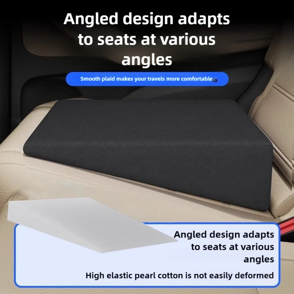 2Pcs Angled Design Car Seat Wedge Leveling Cushion Anti Slip Breathable Backseat Leveling Mat Wear-resistant Portable