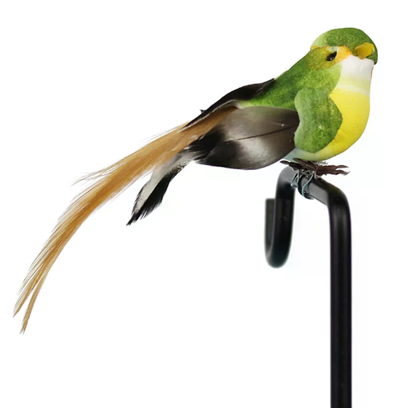 1Pc Random Color Simulation Birds Models Mini Fake Birds Artificial Foam Mini Birds Garden Bird Ornaments Home Wedding Decor