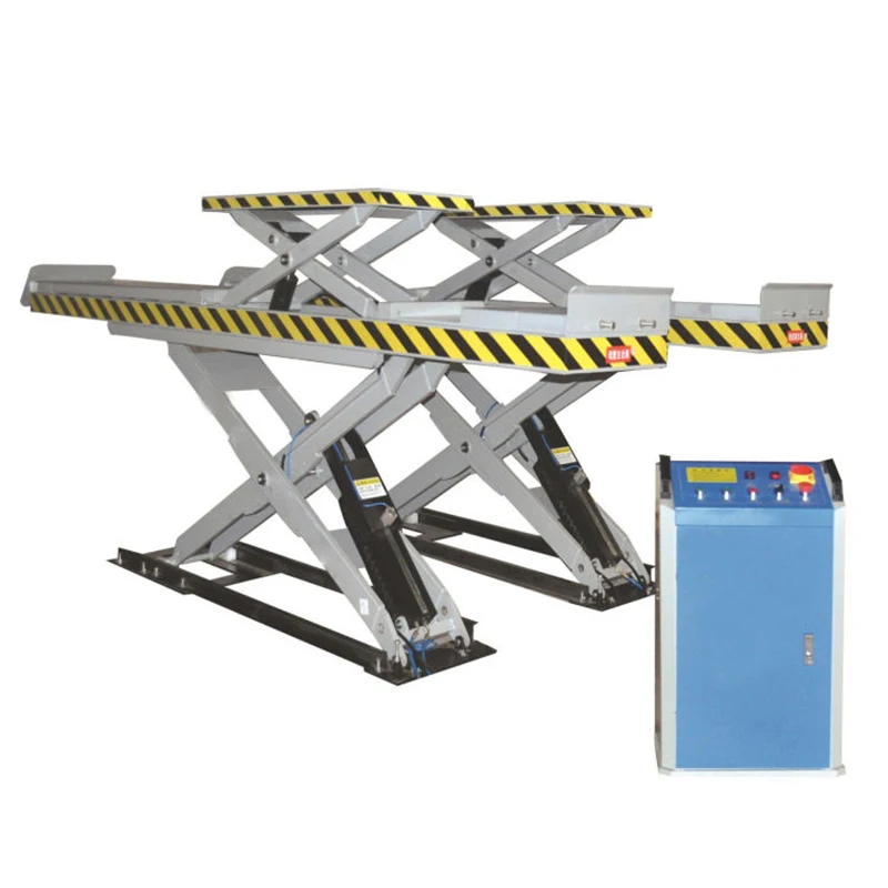 Hydraulic Double Scissor Car Lift Low Profile Surface Mount Auto Lift for Home Garage Repair Shop