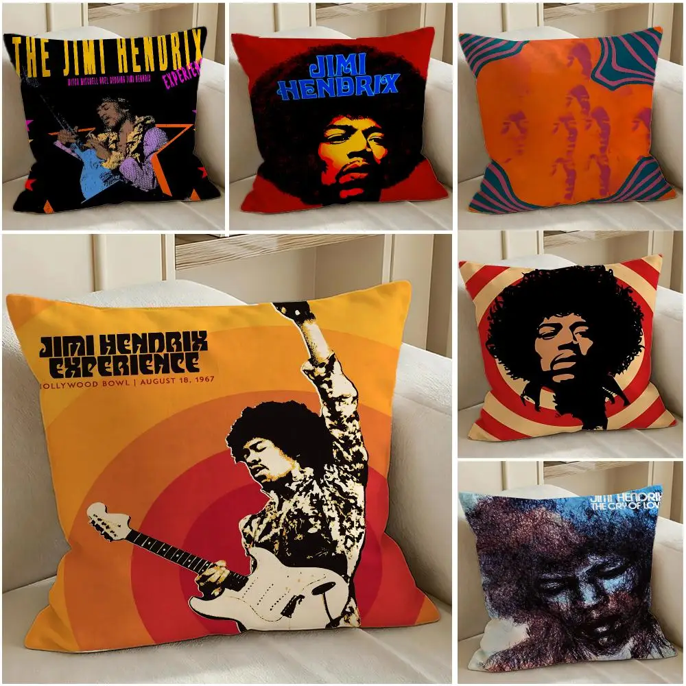 Band The Jimi Hendrix Experience Cushion Cover Pillow Short Plush Warm CreamStylel Cushion for Living Room Bedroom Sofa Ideal