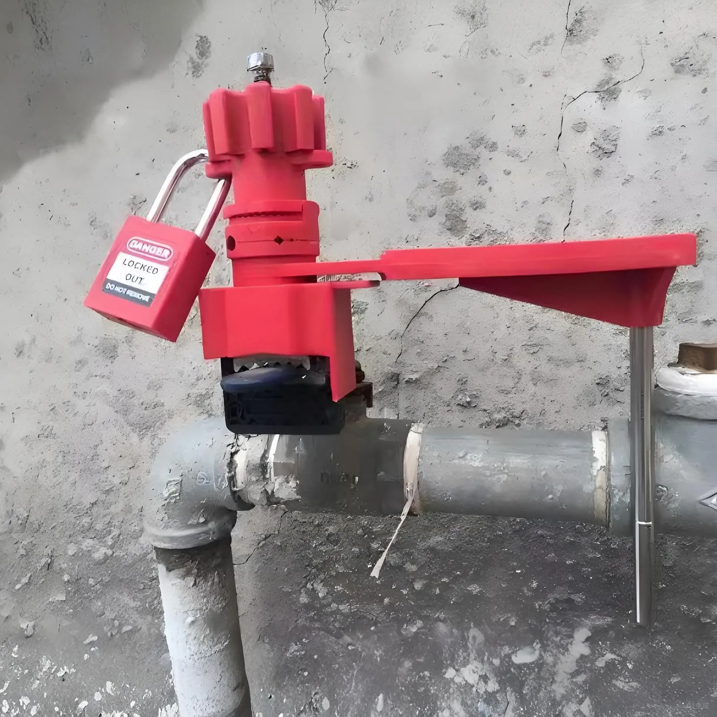 Single Stop-arm All-purpose Ball Valve Lock , gate valve Lock, Safety Cable System Lockouts,Industrial safety locks