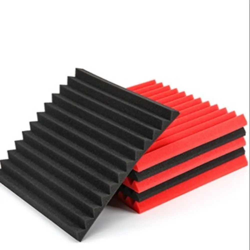 

High Density Acoustic Foam Panels Insulation Soundproof Proofing Foam Board Sound-absorbing Triangular Grooves Wall Panels