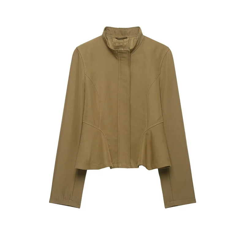 Autumn Women's Jacket 2026 New Fashion Casual Long Sleeved Short Zipper Outerwear Elegant Women's Jacket