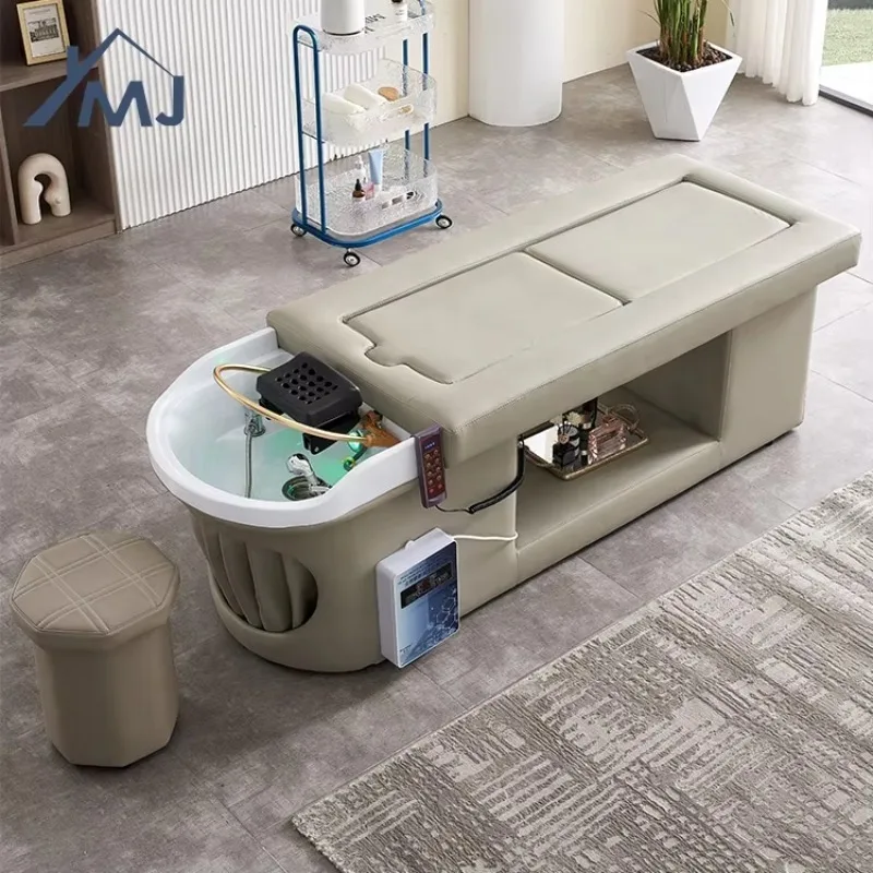 Beauty Salon Multifunction Full Body Thai Massage Head Spa Reclining Shampoo Bed