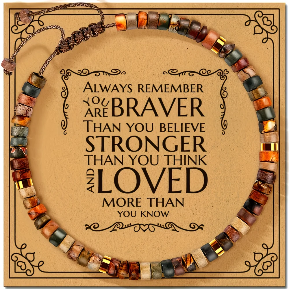 

Плетеный браслет ручной работы в стиле бохо с открыткой-пожеланием, идеальный подарок на день рождения или Рождество для дочери, сестры, подруг