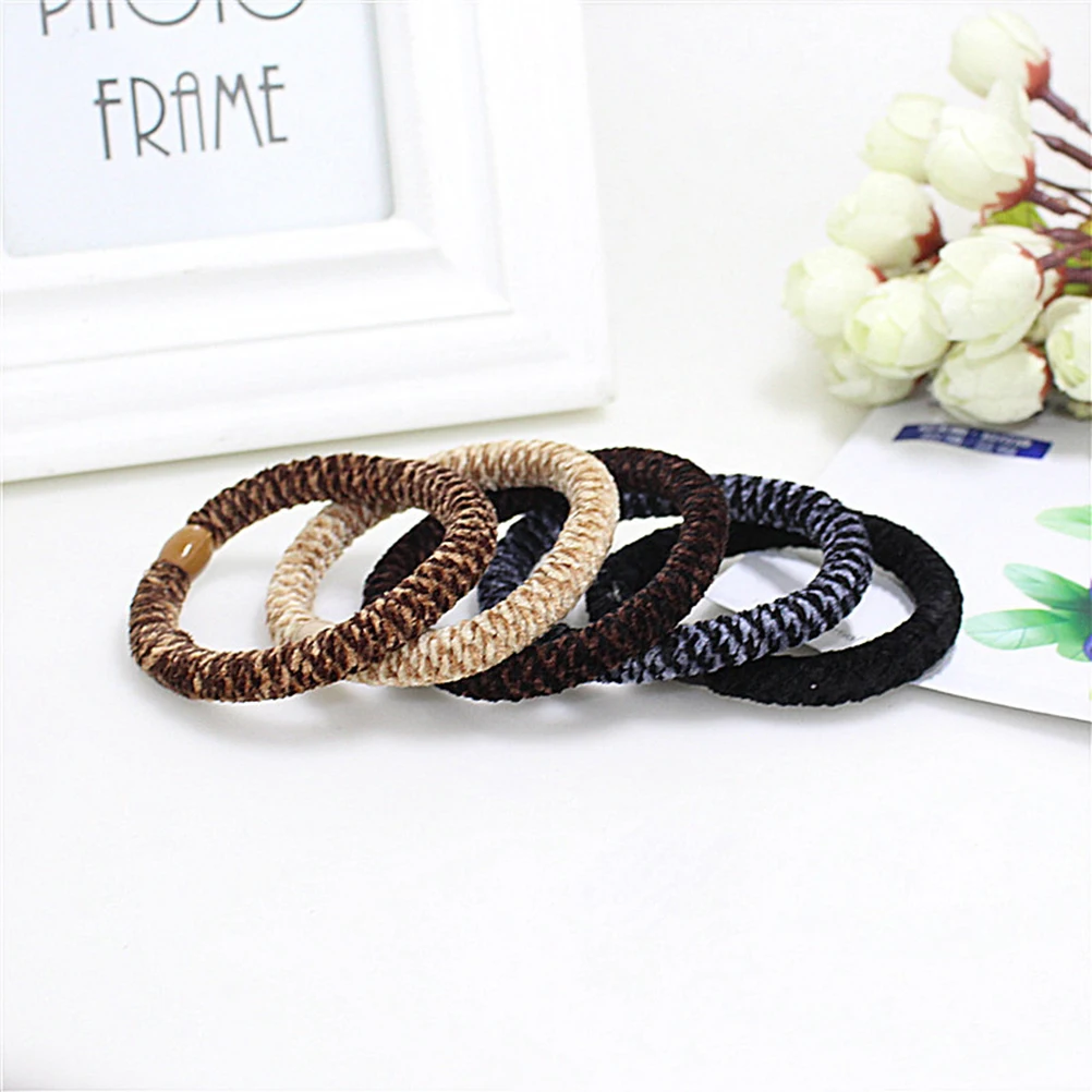 

10 pcs Bold Hair Circle Girl Ties Women Ponytail Holders Elastic Ribbons Bright Colors Fashion Accessories Girls School Elegant
