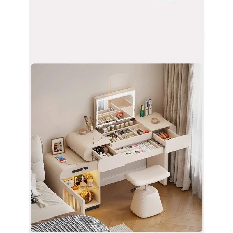 Cream wind dresser storage cabinet integrated cosmetic cabinet small apartment dressing table
