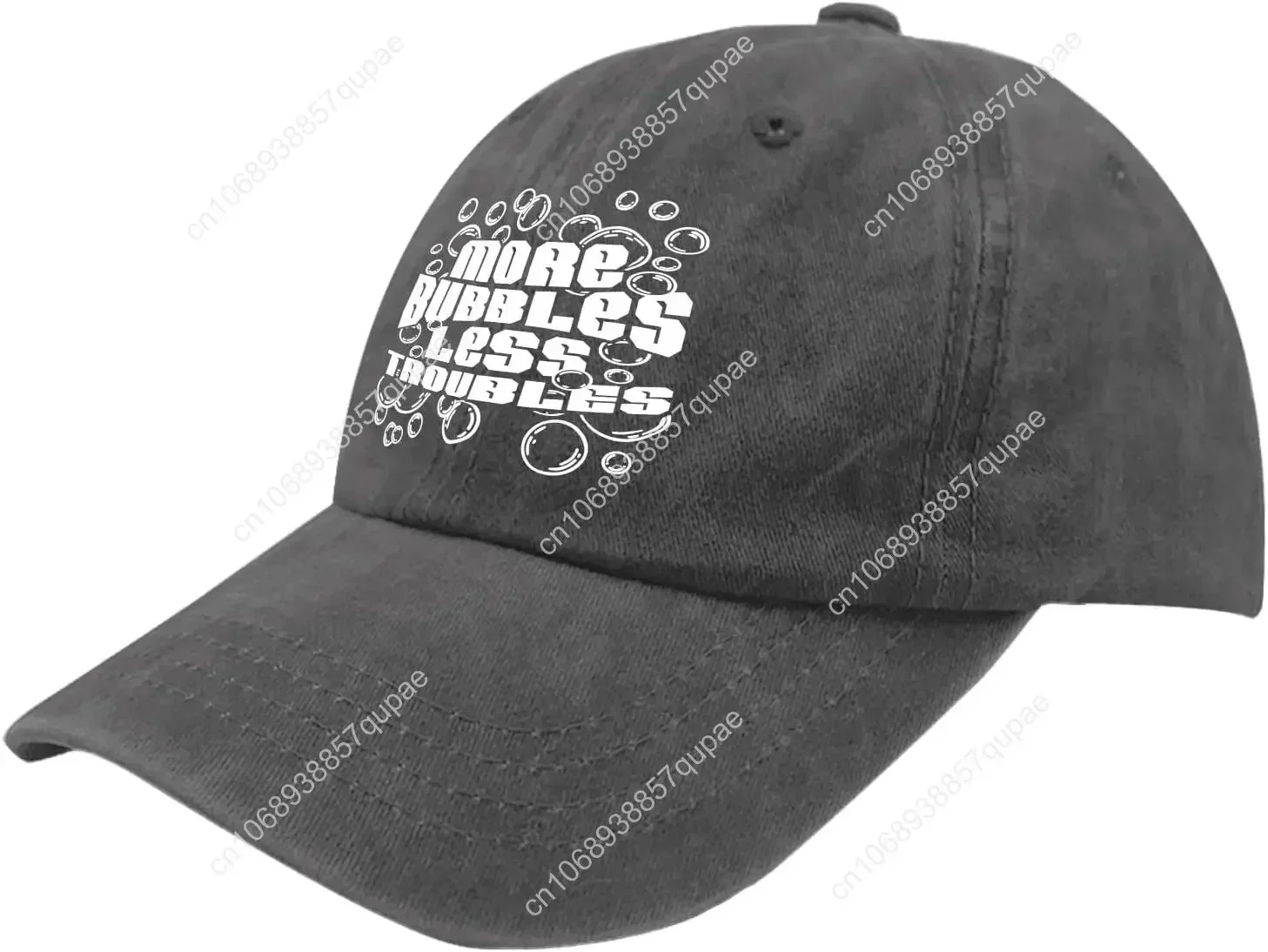 More Bubbles Less Troubles Workout Hats for Women Baseball Caps for Men Hats Adjustable Sun Cap