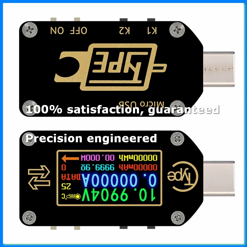 Rd Tc66 Type-C Pd Trigger USB Voltmeter Ammeter Voltage 2 Way Current Meter Multimeter Pd Charger Battery USB Tester1-A28R