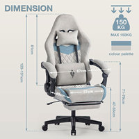 Comfortable Game Chair with Footrest waist support Fabric office chair Ergonomics Game armchair Game armchair Player chair