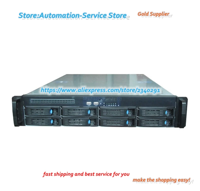 New 2U 8 Hard Disk Hot Plug Server Case NAS NVR Storage Server Case