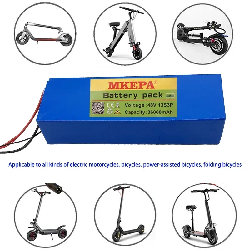 48V 13S3P 36Ah 21700 electric scooter folding takeaway car electric motorcycle lithium ion battery,with BMS