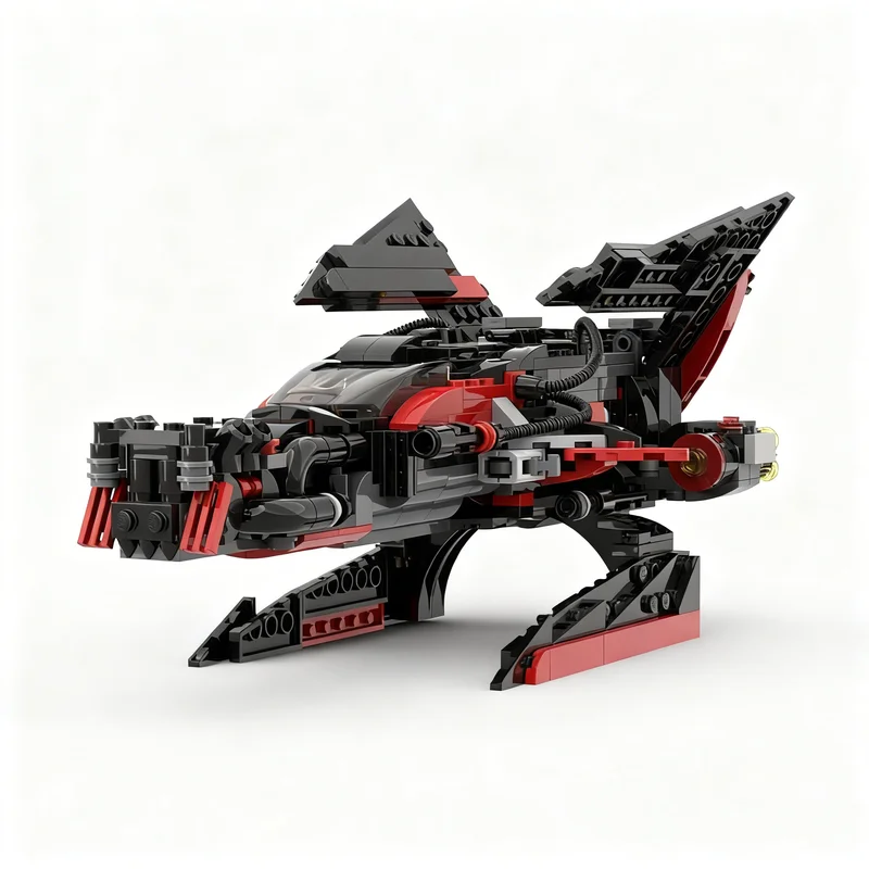 

534PCS MOC Medieval Castle Black Dragon Battle Spaceship Model Premium Display Assembly Building Blocks DIY Creative Gift Set