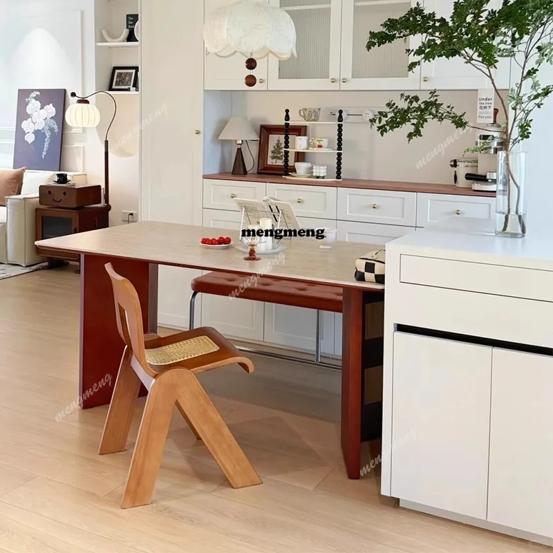 Mid-century Style Luxury Dining Table French Retro Creative Restaurant Table Designer High-end Home Furniture Esstisch