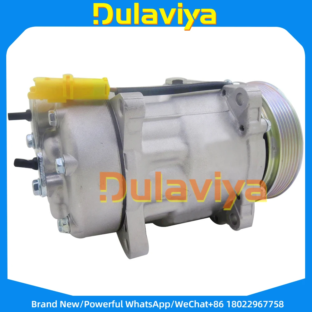 SD7V16 Air AC Compressor For Citroen Fiat Lancia Peugeot 6453LX 6453JN 6453LR 1240 1228F 1805 1268 9646416780 9687438080