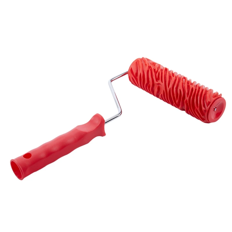 Gravado Zebra Stripe Pintura Rolo Com Alça, Decoração De Parede, 7"