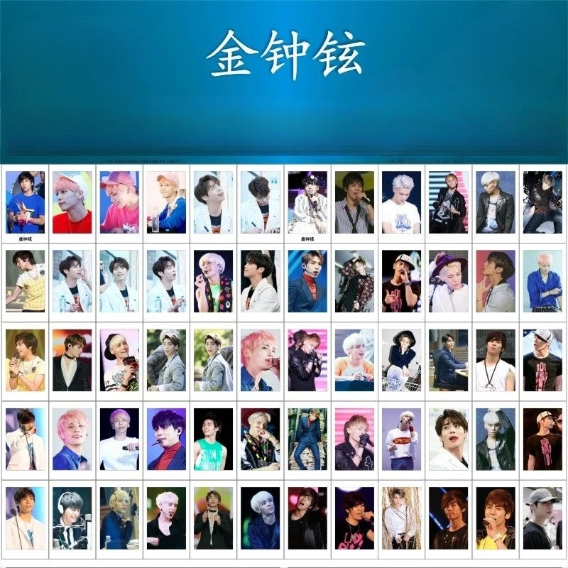 60PC/SET Korean Group SHINEE Lee Tae-min Kim Jonghyun Poster Photo Picture Lomo Card Small Cards