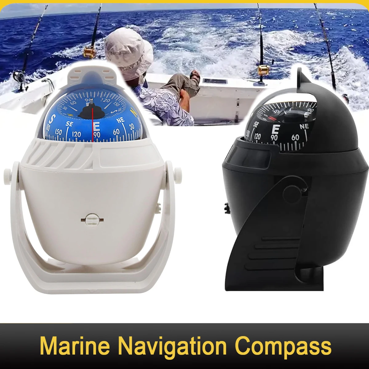

Marine Navigation Compass With Electronic LED Light Electronic Sea Pivoting Marine Compass For Marine Boat Yacht Car 12V